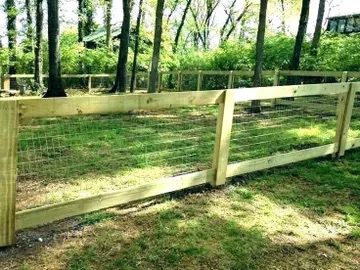 2 Rail Farm Fence with 2x4 Wire Mesh